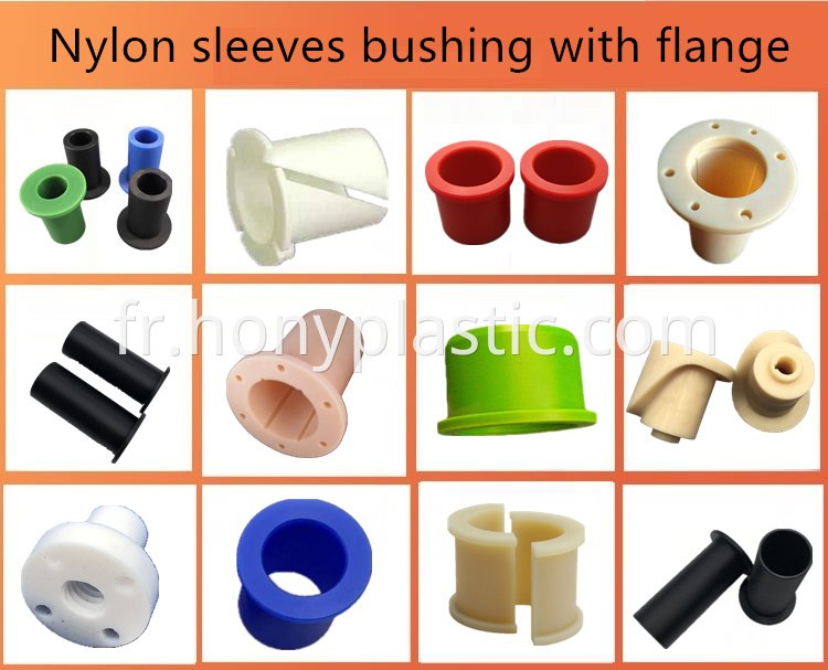 PA6 nylon flanges shaft sleeve bushing gasket plast9